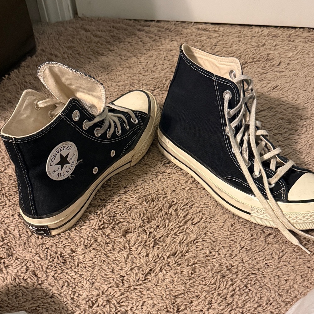 Converse Black and White High-Top Sneakers